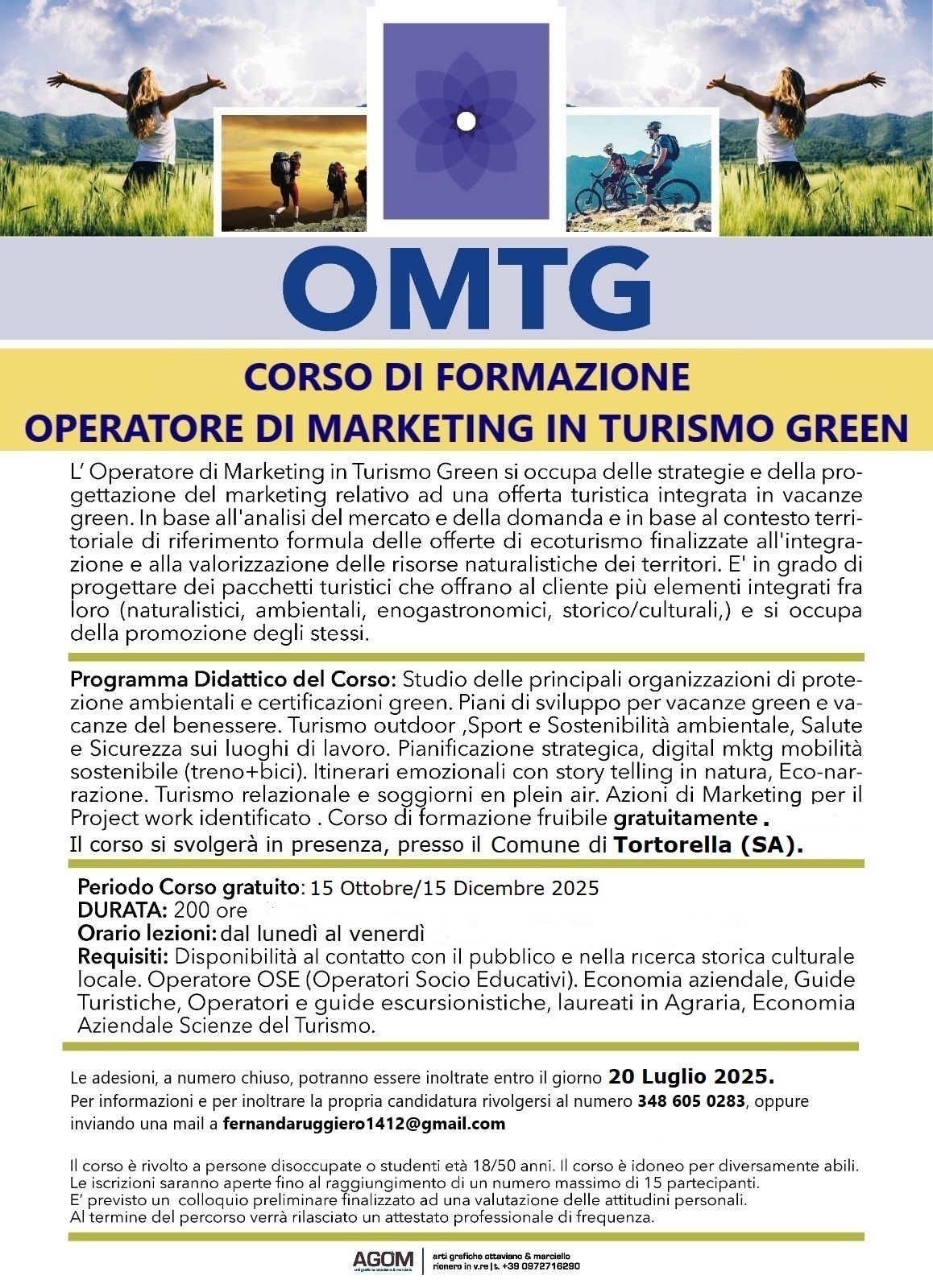 CORSO DI FORMAZIONE OPERATORE DI MARKETING IN TURISMO GREEN